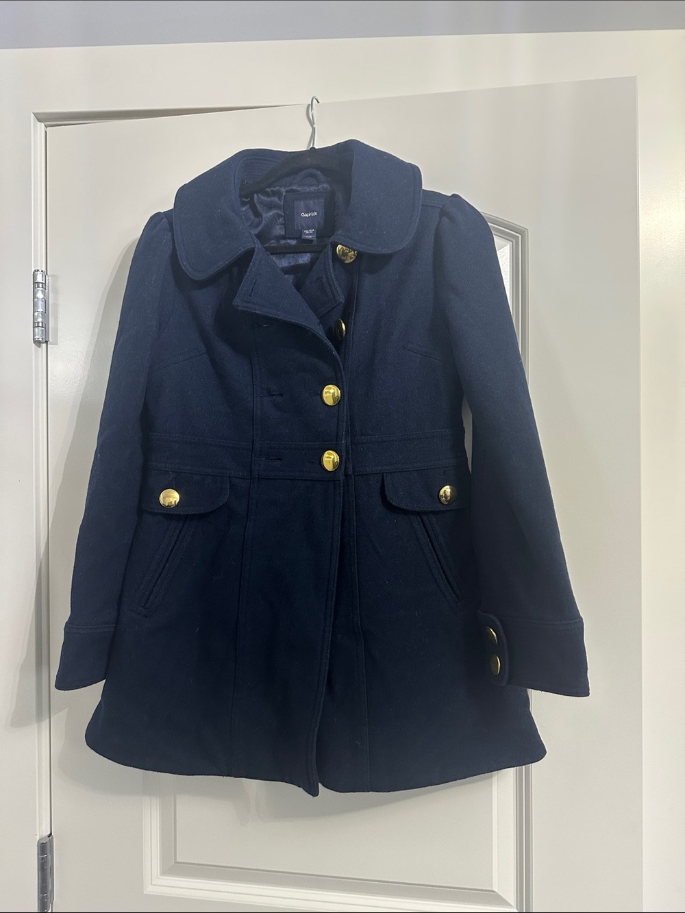 GAP Navy Peacoat with Gold Buttons size 14-16 years